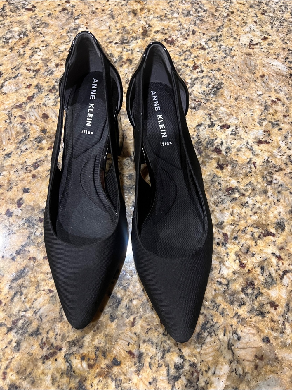 Anne Klein Black Pointed-Toe Heels